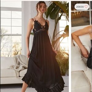 Free people nwt xs black dress